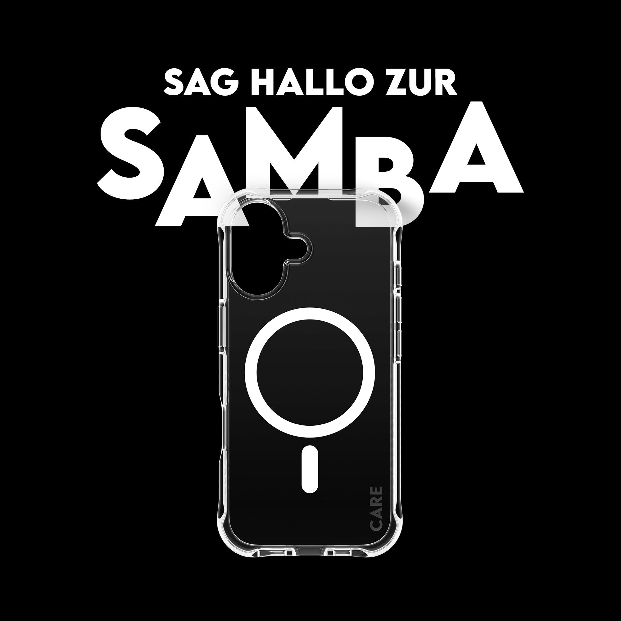 CARE™ by PanzerGlass® Samba Case Transparent m. Weiß MagSafe iPhone 17